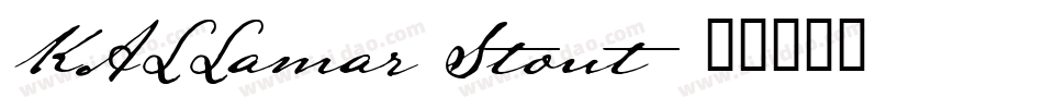 KALLamar Stout字体转换